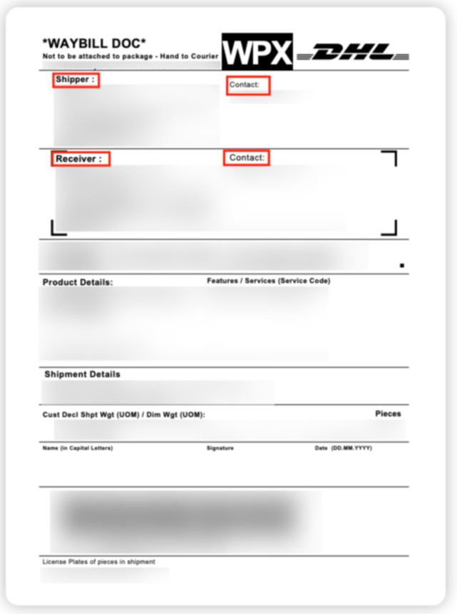快递运输材料示例2
