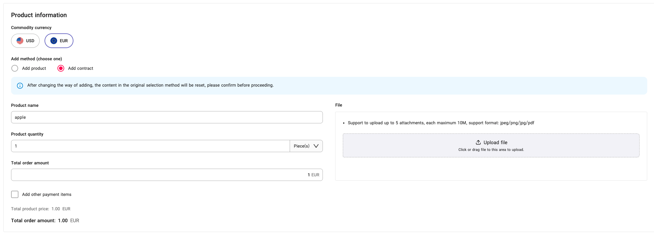 Add Contract Interface