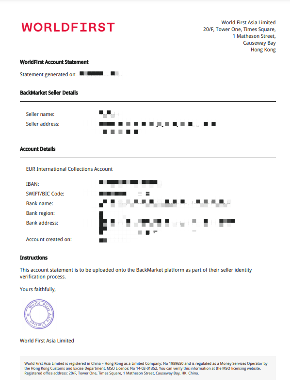 万里汇(WorldFirst)账户使用教程